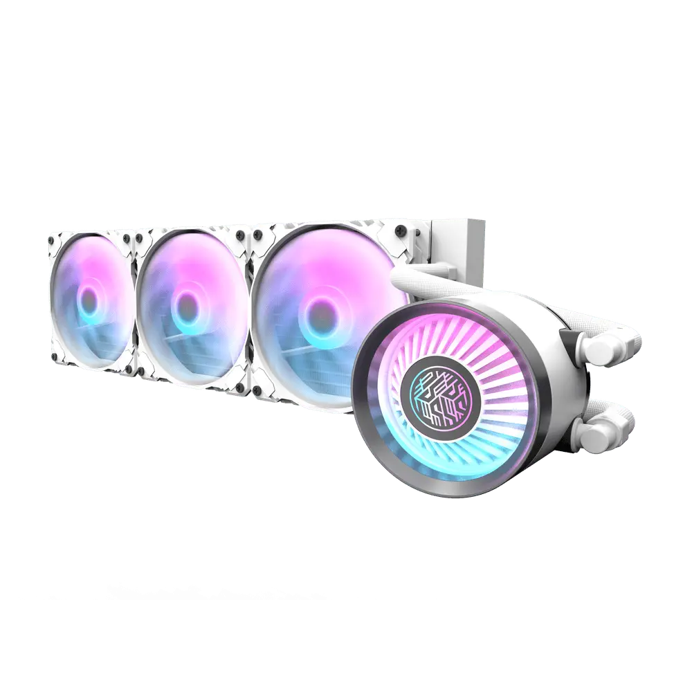 DARK FLASH NEBULA DN360 ARGB 360MM 3FANS AIO COOLER (WHITE) PC Worth